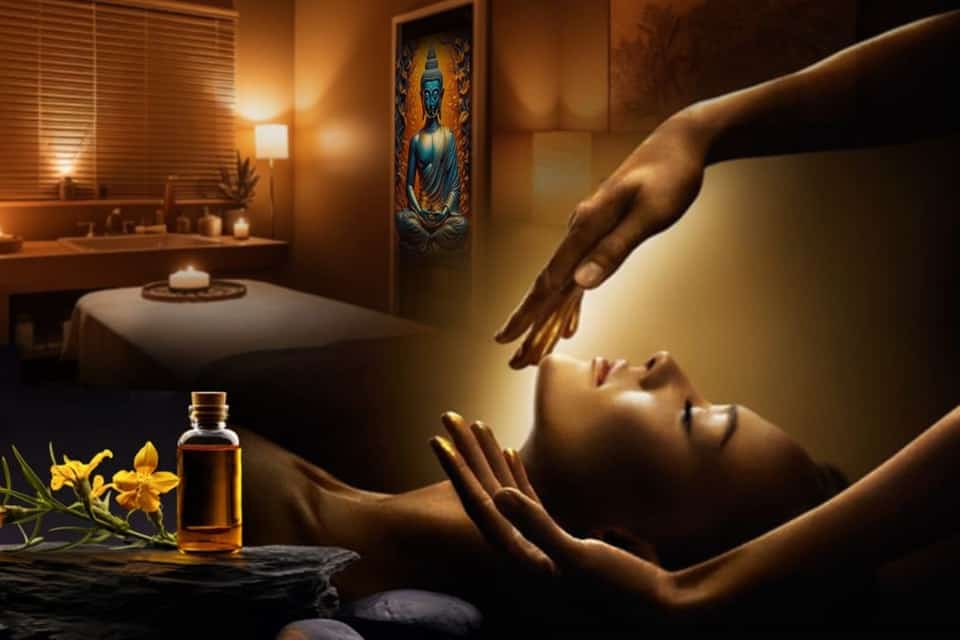 Terapia de masajes en ambiente relajante